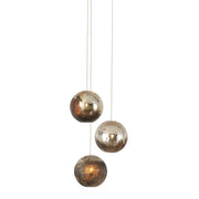 Currey and Company - 9000-1013 - Three Light Pendant - Antique Silver/Antique Gold/Matte Charcoal