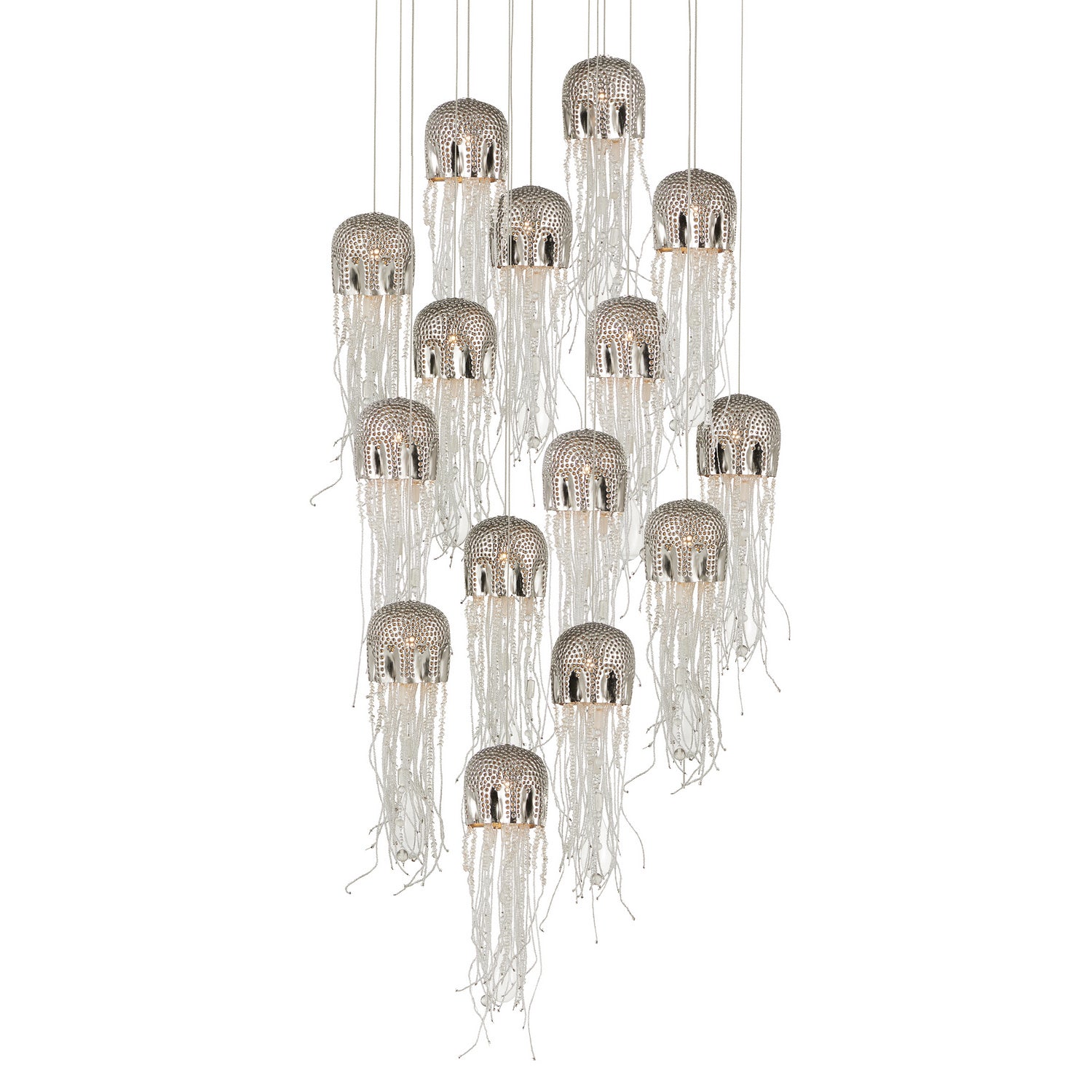 Currey and Company - 9000-1029 - 15 Light Pendant - Nickel
