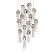 Currey and Company - 9000-1029 - 15 Light Pendant - Nickel
