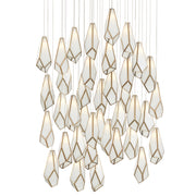 Currey and Company - 9000-1039 - 36 Light Pendant - White/Antique Brass