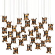 Currey and Company - 9000-1045 - 30 Light Pendant - Brown/Black/Natural