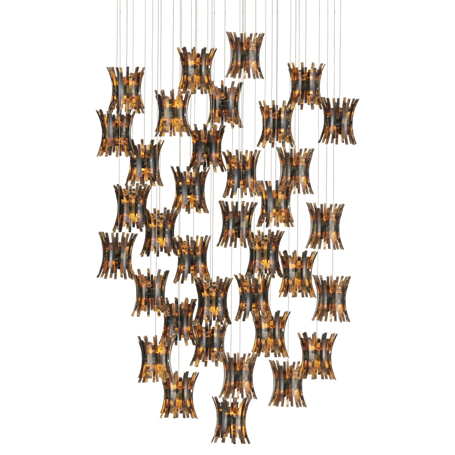 Currey and Company - 9000-1046 - 36 Light Pendant - Brown/Black/Natural