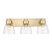 Golden - 0314-BA3 BCB-CLR - Three Light Bath Vanity - Remy - Brushed Champagne Brass