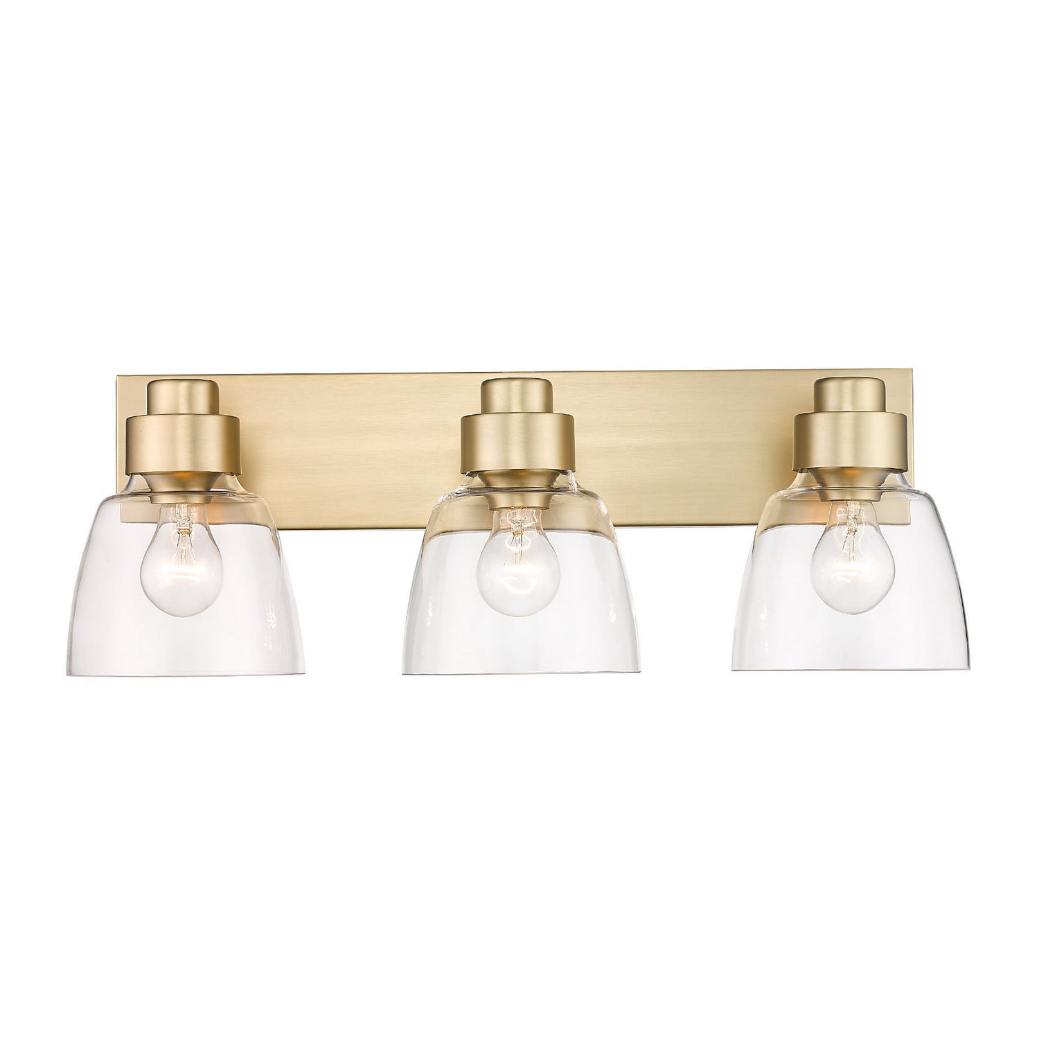 Golden - 0314-BA3 BCB-CLR - Three Light Bath Vanity - Remy - Brushed Champagne Brass