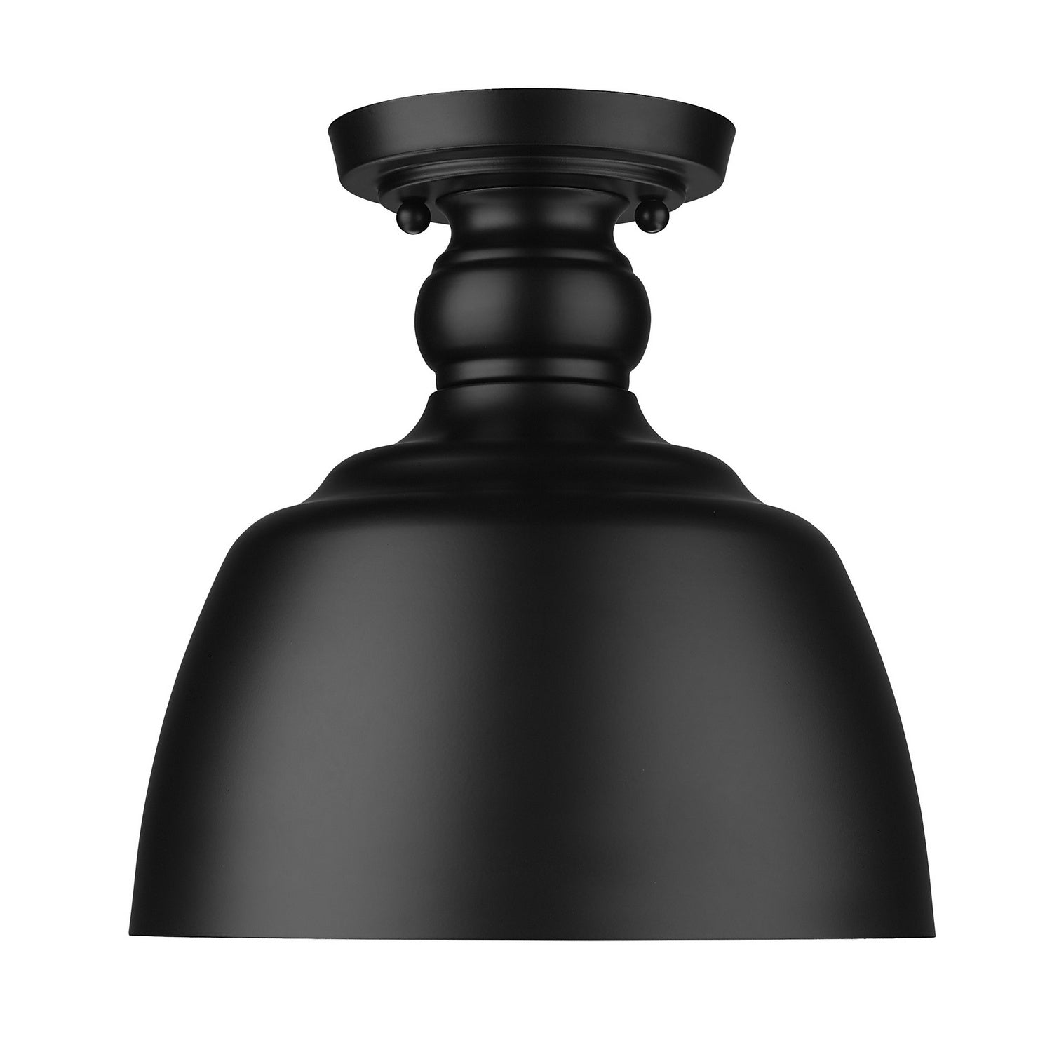 Golden - 0316-FM BLK - One Light Flush Mount - Holmes - Matte Black