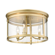 Golden - 1157-FM BCB - Three Light Flush Mount - Payton - Brushed Champagne Brass