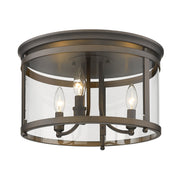 Golden - 1157-FM RBZ - Three Light Flush Mount - Payton - Rubbed Bronze