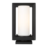 Golden - 2073-OPR NB-OP - One Light Outdoor Pier Mount - Smyth - Natural Black