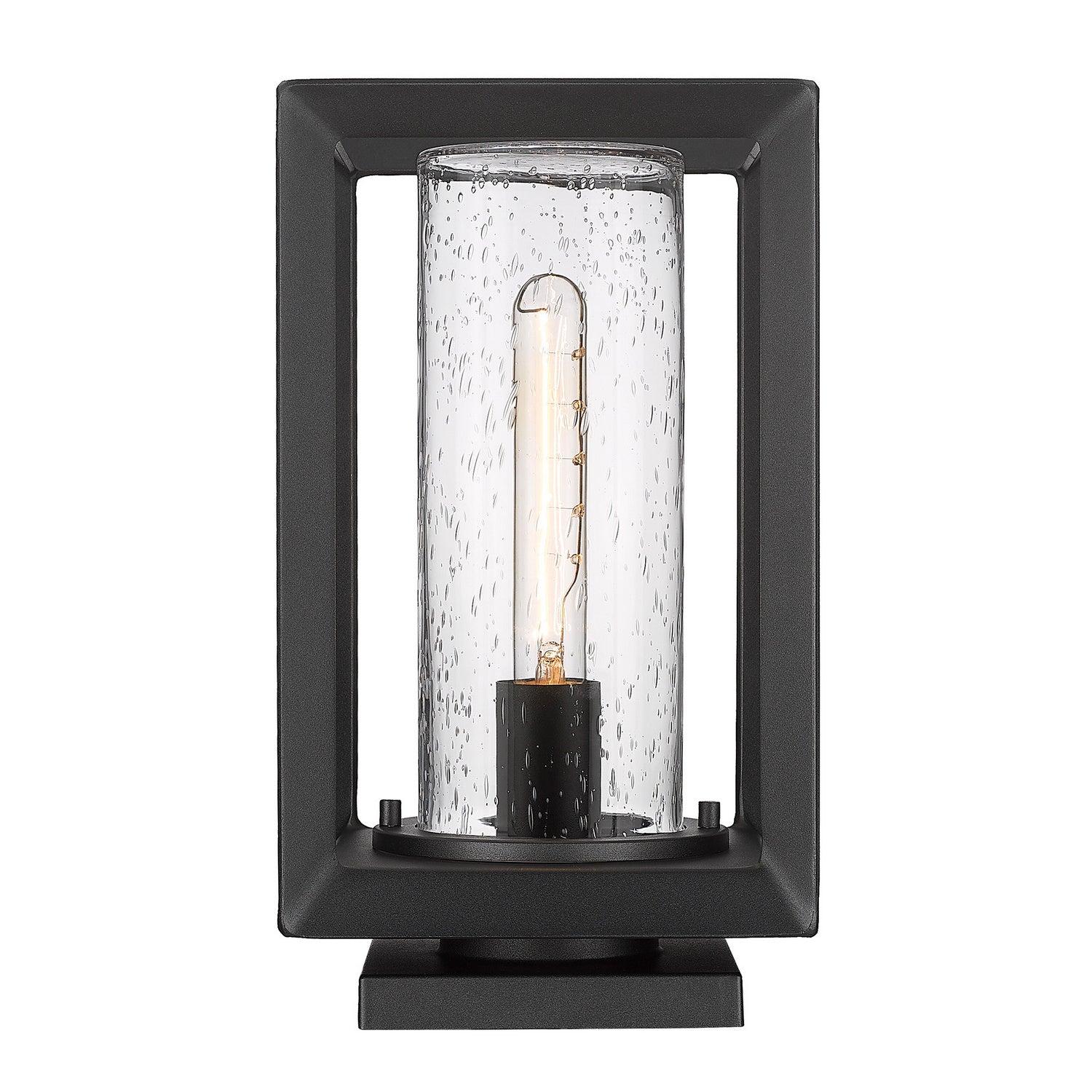 Golden - 2073-OPR NB-SD - One Light Outdoor Pier Mount - Smyth - Natural Black