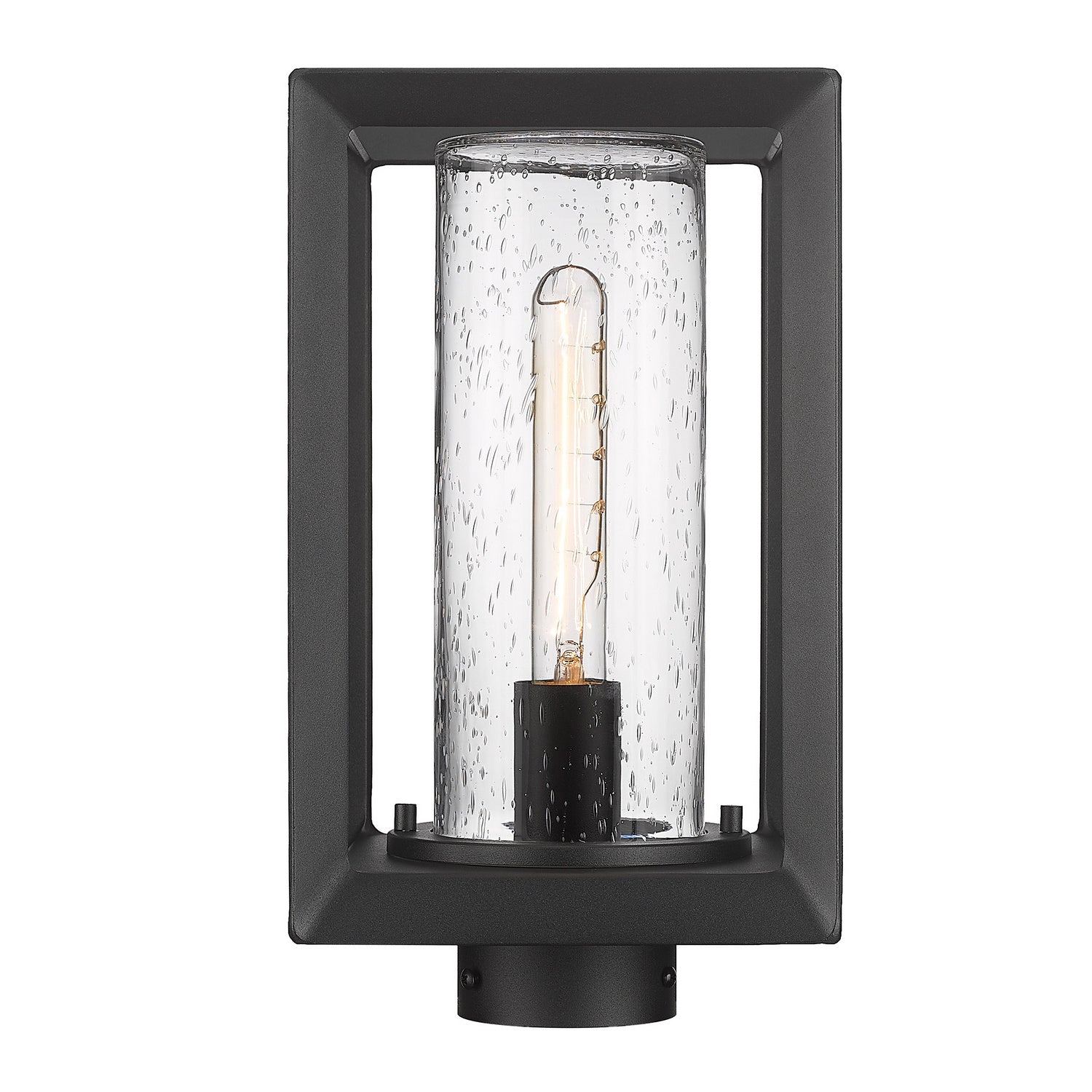 Golden - 2073-OPST NB-SD - One Light Outdoor Post Mount - Smyth - Natural Black