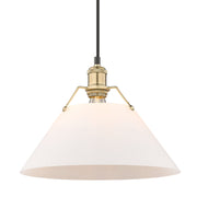Golden - 3306-L BCB-OP - One Light Pendant - Orwell - Brushed Champagne Brass