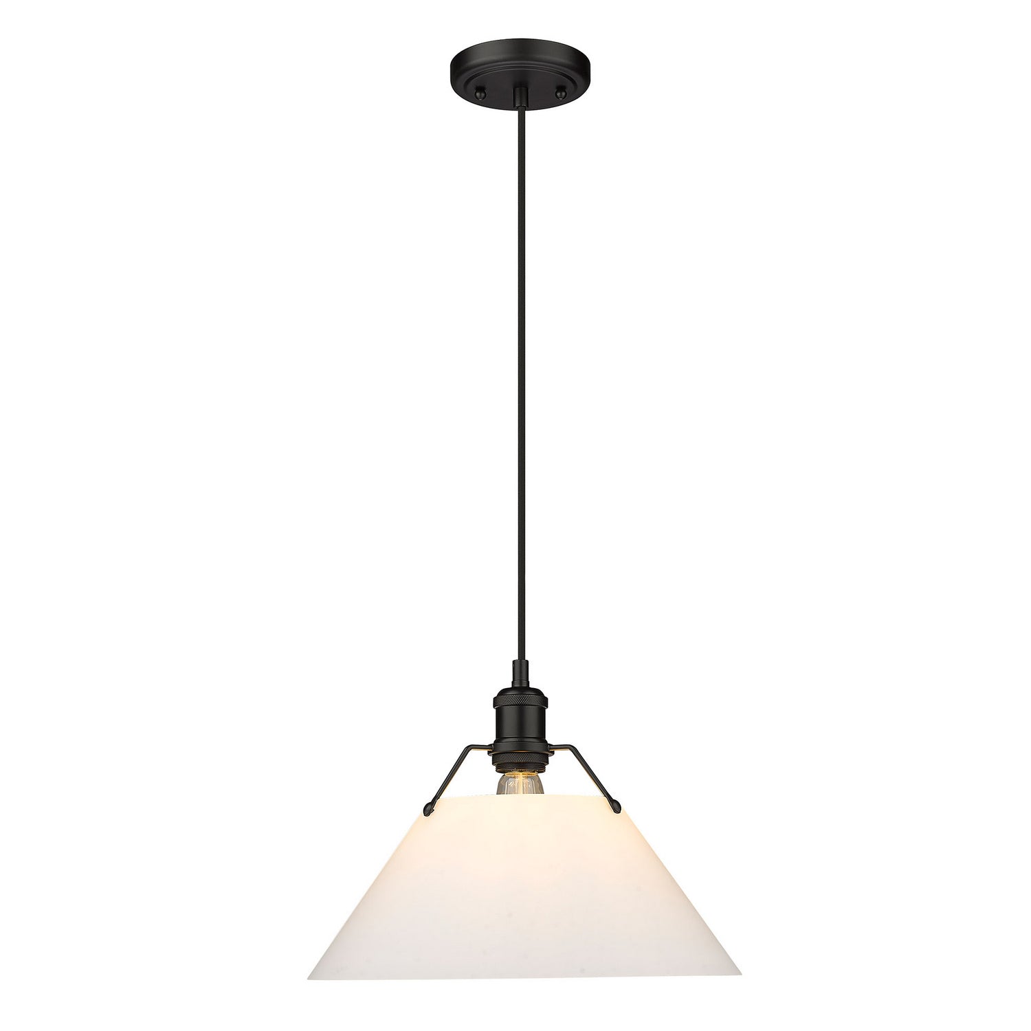 Golden - 3306-L BLK-OP - One Light Pendant - Orwell - Matte Black