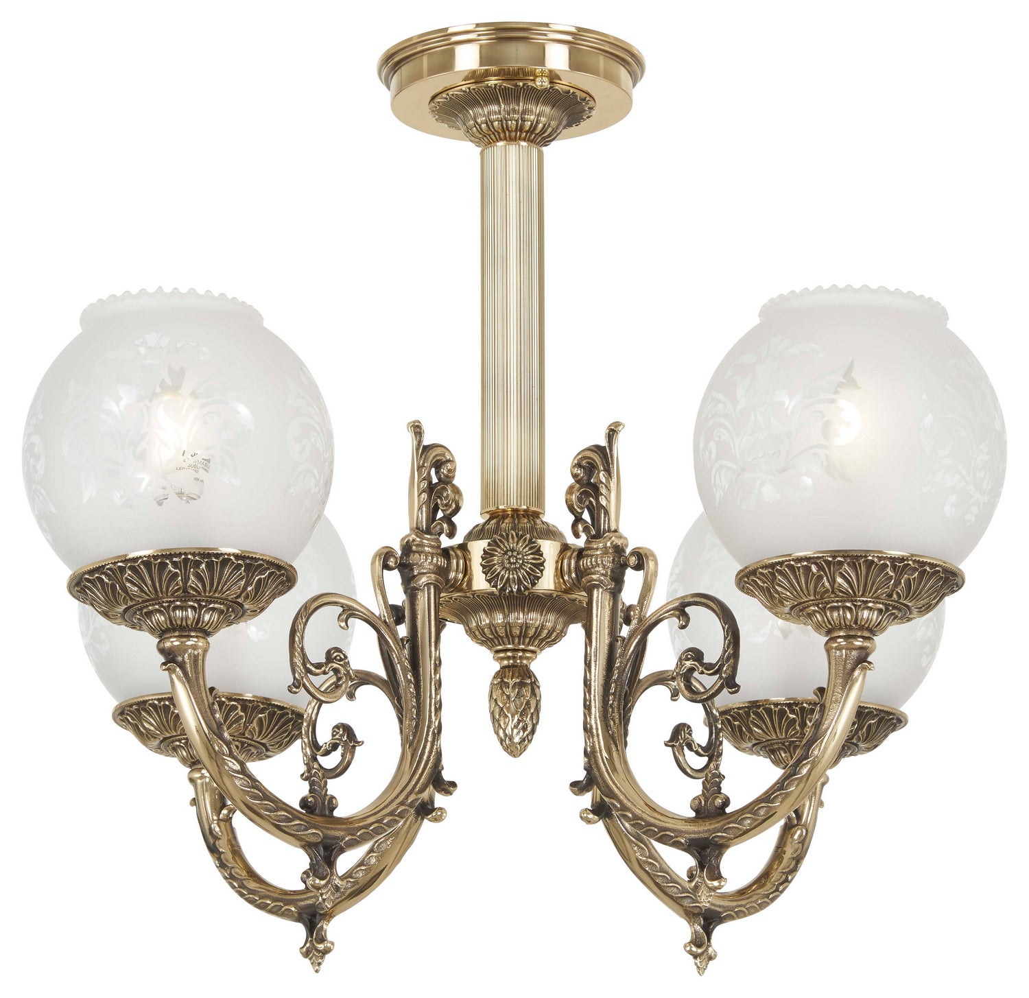 Metropolitan - N801904 - Four Light Semi Flush Mount - Metropolitan Family - Antique Classic Brass