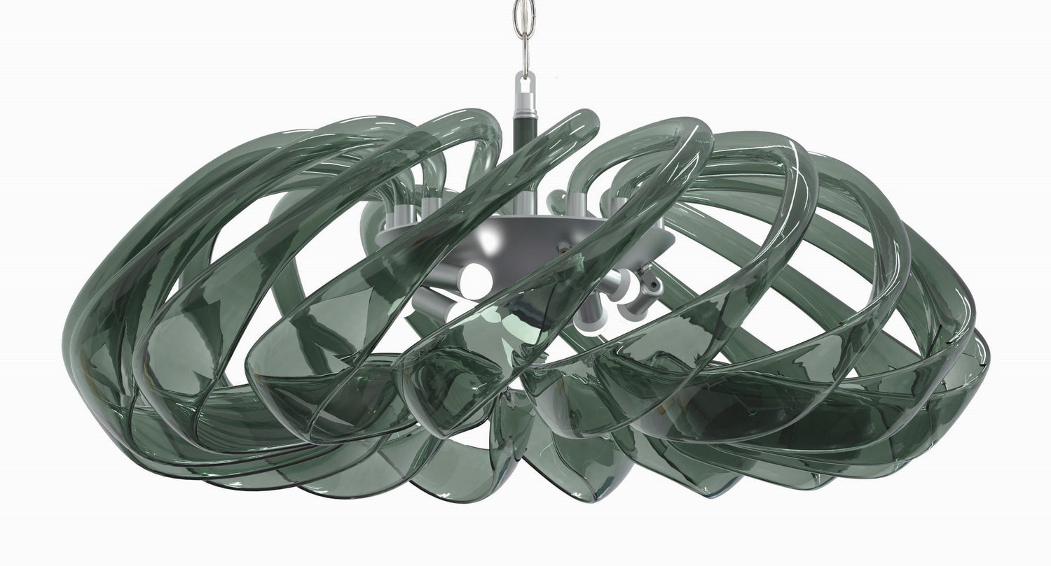 Metropolitan - N9449 - Eight Light Pendant - Donatella - Polished Nickel