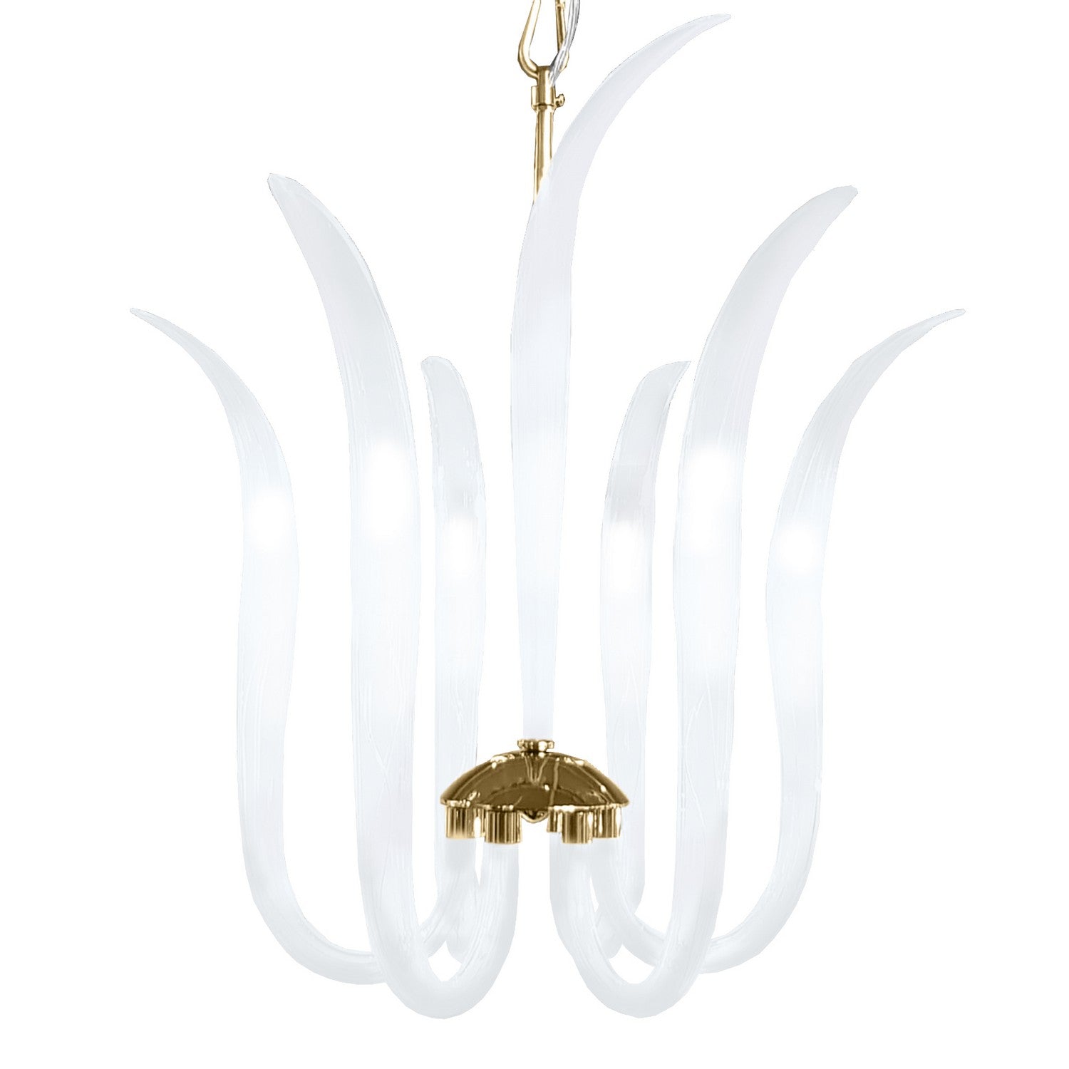 Metropolitan - N9906 - Six Light Pendant - Cisne - Polished Nickel