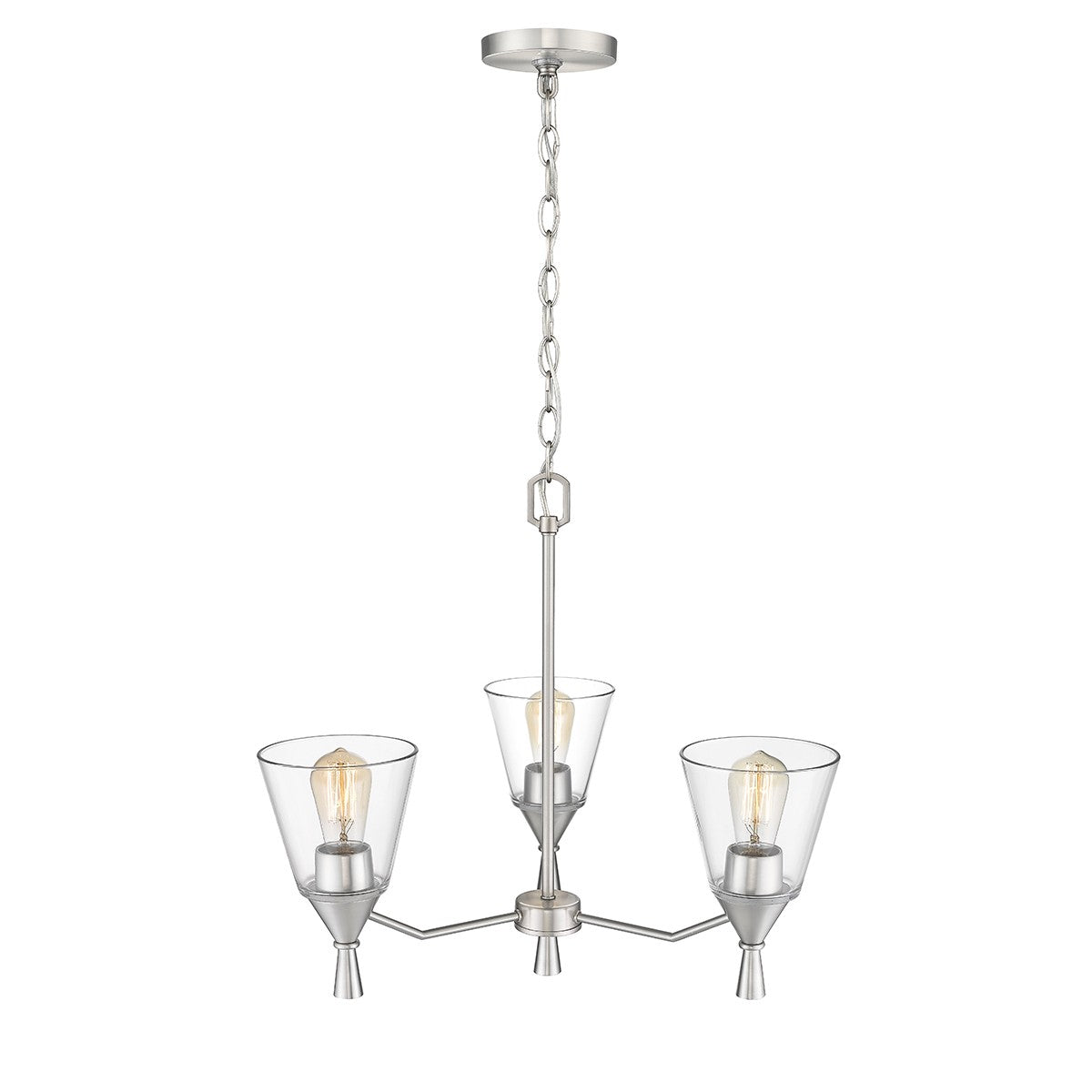 Millennium - 412003-BN - Three Light Chandelier - Artini - Brushed Nickel