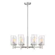 Millennium - 495008-BN - Eight Light Chandelier - Janna - Brushed Nickel