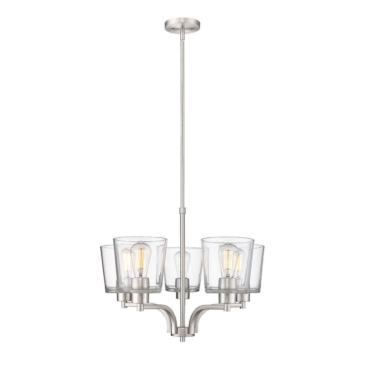 Millennium - 497005-BN - Five Light Chandelier - Evalon - Brushed Nickel