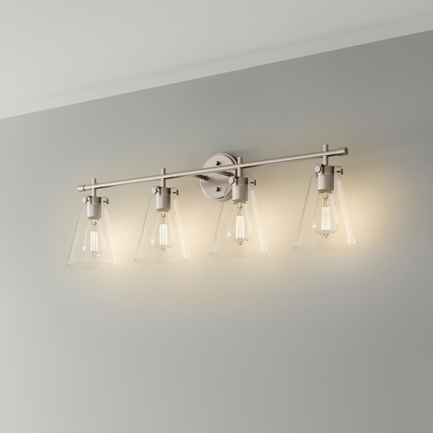 Millennium - 8124-BN - Four Light Vanity - Aliza - Brushed Nickel