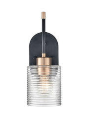 Millennium - 9411-MB/MG - One Light Wall Sconce - Renitta - Matte Black Modern Gold
