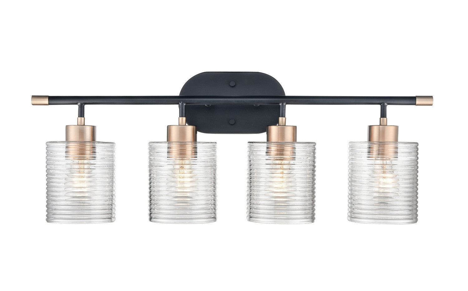Millennium - 9414-MB/MG - Four Light Vanity - Renitta - Matte Black Modern Gold