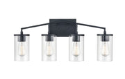 Millennium - 9524-MB - Four Light Vanity - Beverlly - Matte Black
