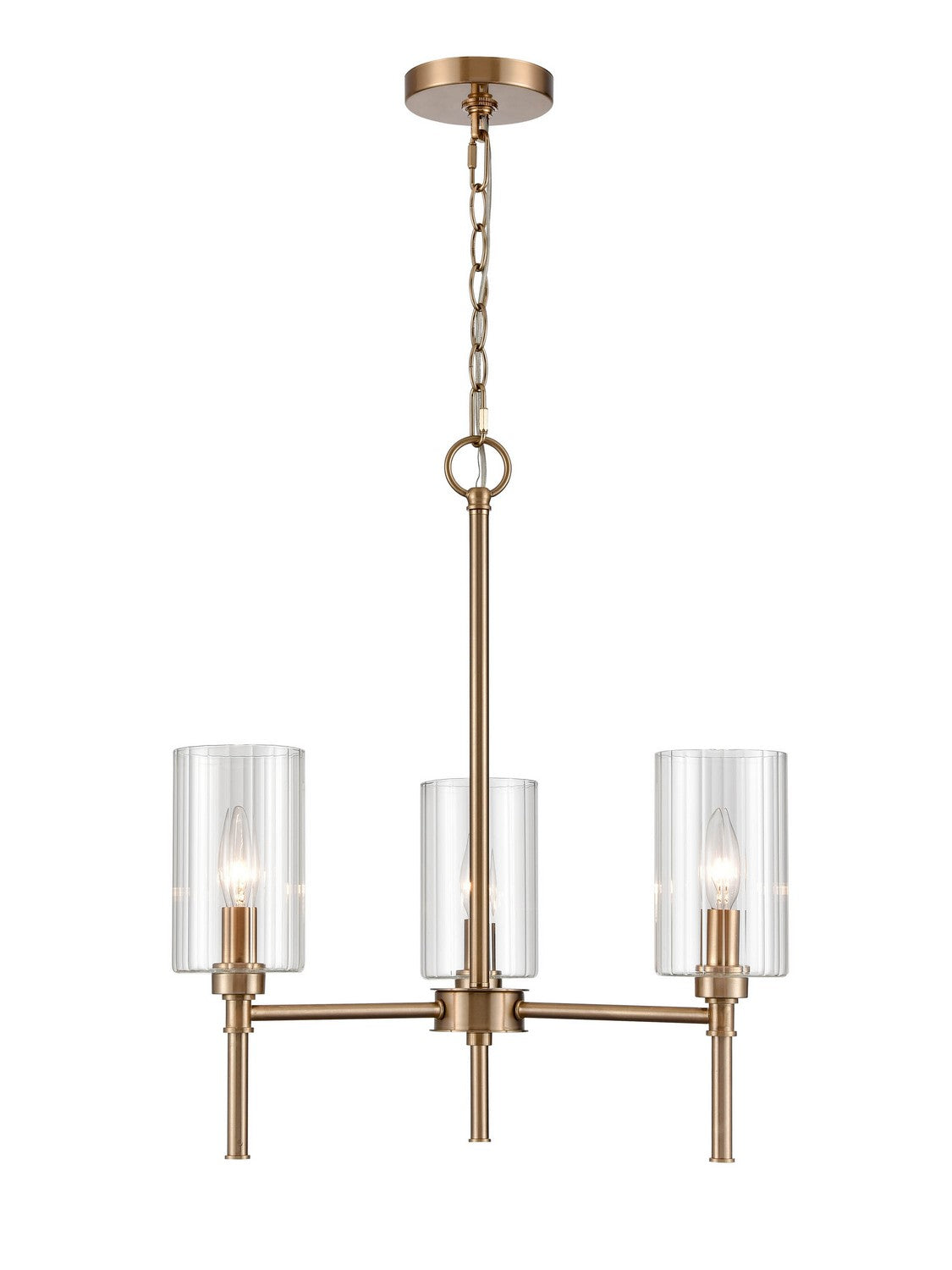 Millennium - 9913-MG - Three Light Chandelier - Chastine - Modern Gold