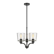 Millennium - 497003-MB - Three Light Chandelier - Evalon - Matte Black