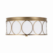 Capital Lighting - 225131AD-683 - Three Light Flush Mount - Rylann - Aged Brass