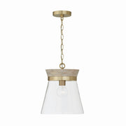 Capital Lighting - 347311WS - One Light Pendant - Finn - White Wash and Matte Brass