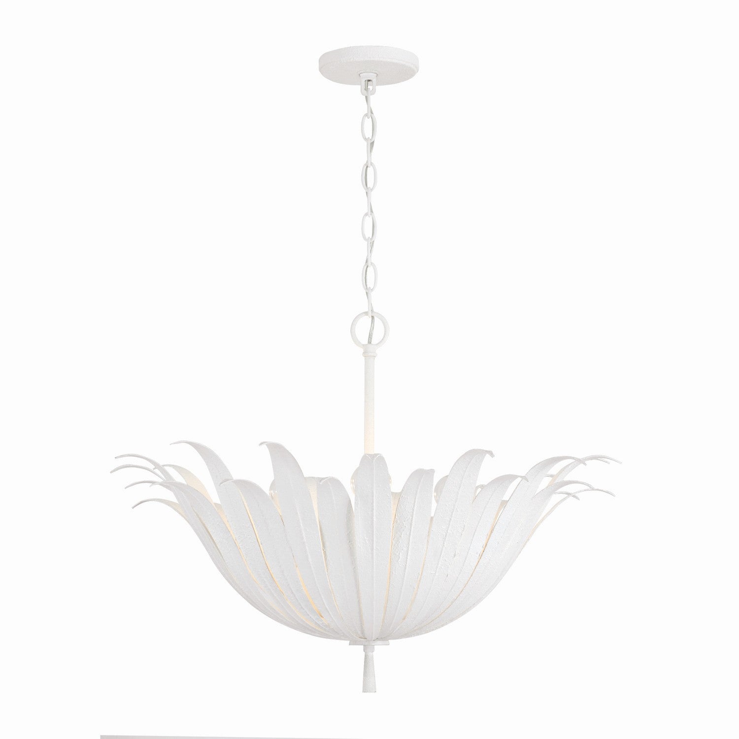 Capital Lighting - 349541XW - Four Light Pendant - Eden - Textured White