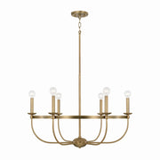 Capital Lighting - 425161AD - Six Light Chandelier - Rylann - Aged Brass