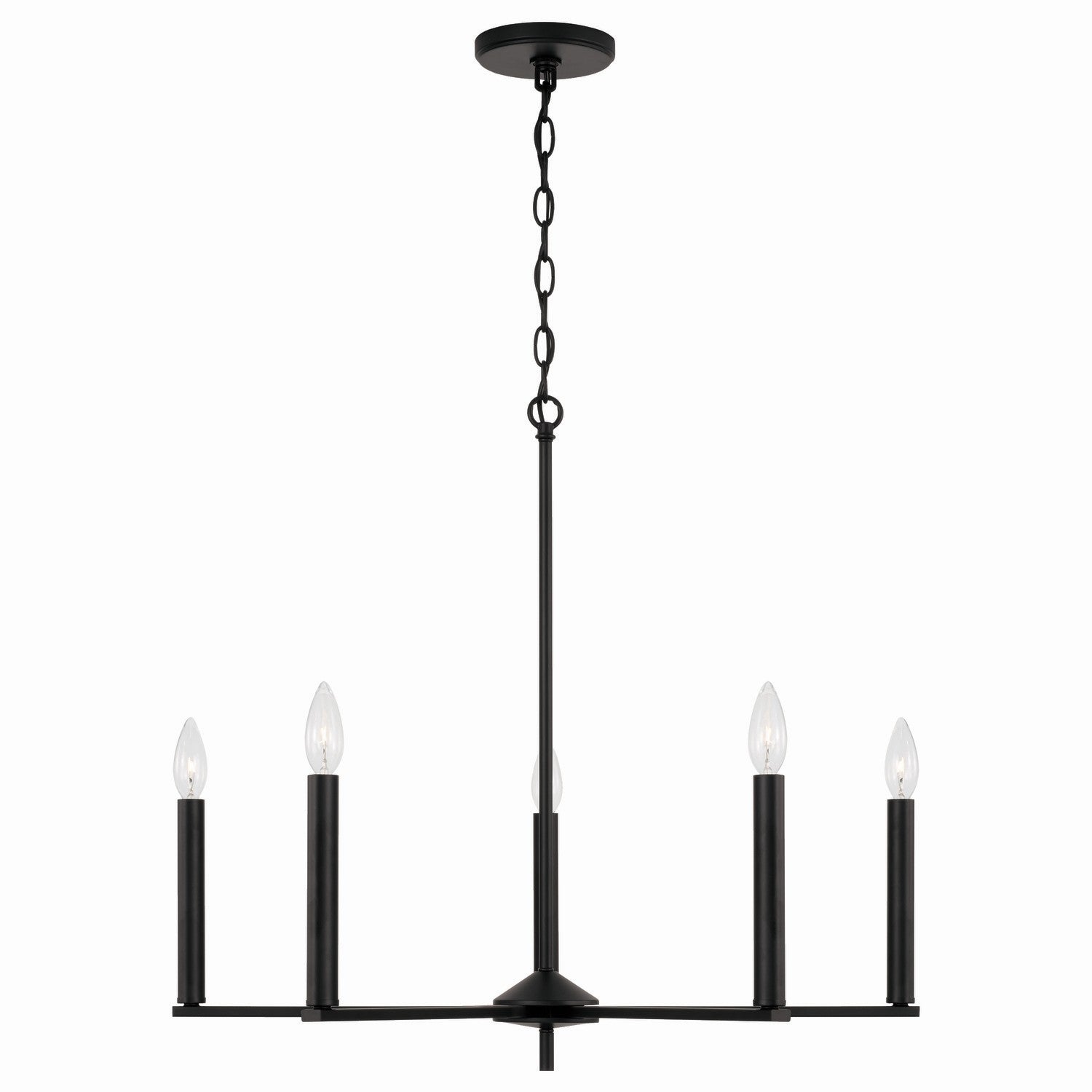 Capital Lighting - 448651MB - Five Light Chandelier - Portman - Matte Black