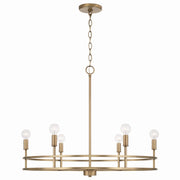 Capital Lighting - 448761AD - Six Light Chandelier - Fuller - Aged Brass
