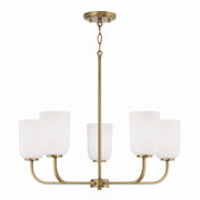 Capital Lighting - 448851AD-542 - Five Light Chandelier - Lawson - Aged Brass