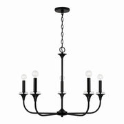 Capital Lighting - 448951MB - Five Light Chandelier - Presley - Matte Black