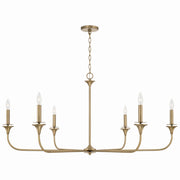 Capital Lighting - 448961AD - Six Light Chandelier - Presley - Aged Brass