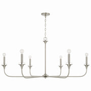 Capital Lighting - 448961BN - Six Light Chandelier - Presley - Brushed Nickel