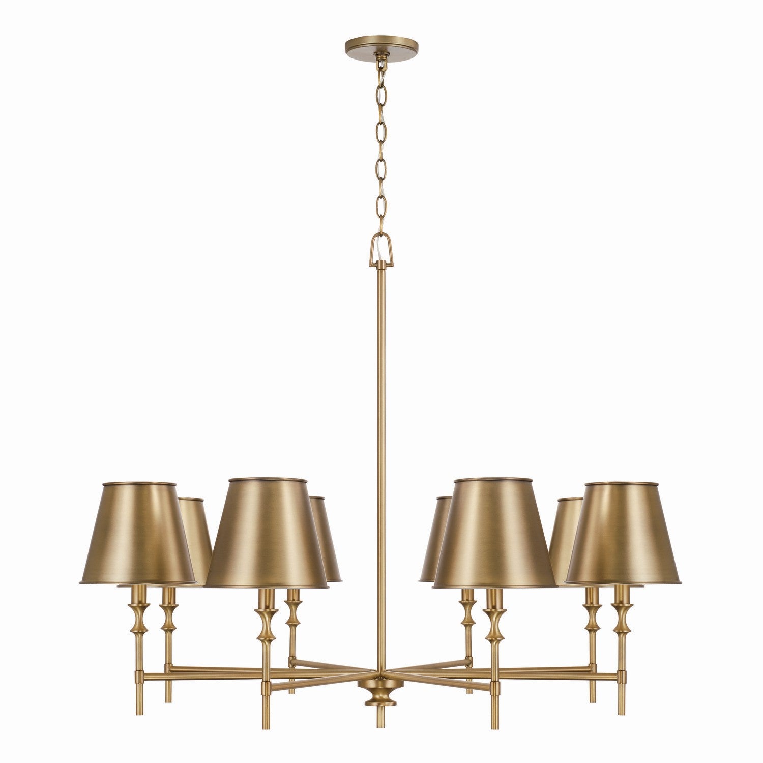Capital Lighting - 449781AD-707 - Eight Light Chandelier - Whitney - Aged Brass
