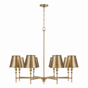 Capital Lighting - 449781AD-707 - Eight Light Chandelier - Whitney - Aged Brass