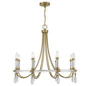 Savoy House - 1-7718-8-195 - Eight Light Chandelier - Mayfair - Warm Brass and Chrome