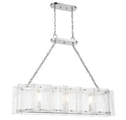 Savoy House - 1-8203-3-109 - Three Light Linear Chandelier - Genry - Polished Nickel