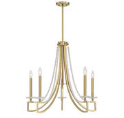 Savoy House - 1-8803-5-322 - Five Light Chandelier - Helen - Warm Brass
