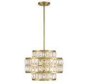 Savoy House - 7-9044-3-322 - Three Light Pendant - Renzo - Warm Brass