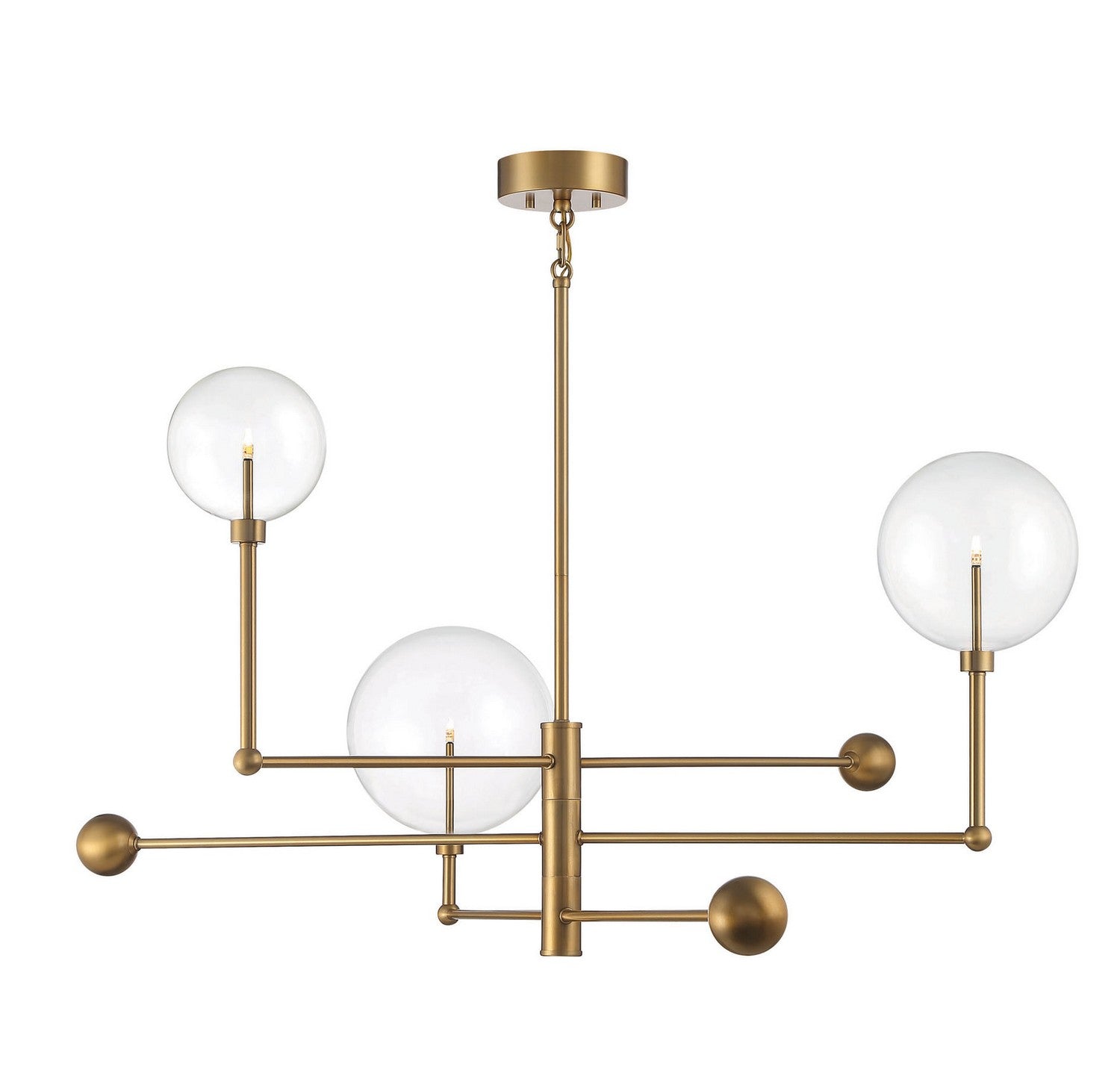 Meridian - M100100NB - LED Chandelier - Natural Brass