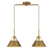 Meridian - M100107NB - Two Light Chandelier - Natural Brass