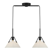 Meridian - M100108MBK - Two Light Linear Chandelier - Matte Black