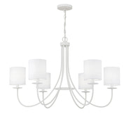 Meridian - M100117BQW - Six Light Chandelier - Bisque White