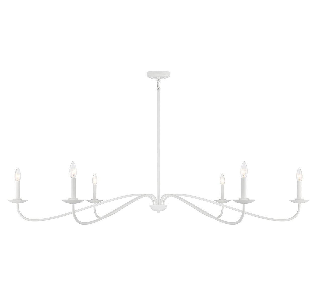 Meridian - M100119BQW - Six Light Chandelier - Bisque White