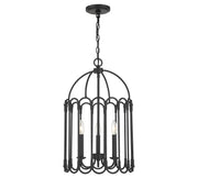 Meridian - M30011MBK - Three Light Pendant - Matte Black